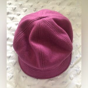 Dark Pink Wool Bucket Hat
